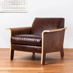 Gus* Modern Lodge Leather Arm Chair - Armchairs And Accent Chairs