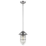 Acclaim Lighting - Acclaim Dylan 1-Light Exterior Convertible Mini-Pendant, Chrome - The sea was at mind during the inception of the Dylan collection of lighting. This nautically inspired collection boasts a playful, retro vibe that will amplify the look and feel of any interior or exterior space. Dylan is available in chrome and oil-rubbed bronze finishes.