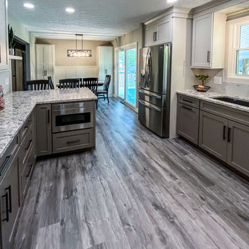 Gray and Cream Kitchen with Cambria Bellingham quartz countertops