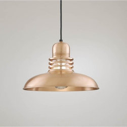 H-7220-C-24-Clear Rib 1-Light Pendant Light - Pendant Lighting