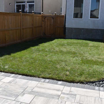 Complete Backyard Remodel - Barkman Broadway Slabs & Fresh Sod Installation