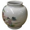 Chinese Oriental Scenery Print Graphic Ceramic Vase cs2205