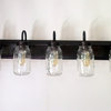 Mason Jar Bathroom Vanity 5-Light Wall Sconce Lighting Fixture
