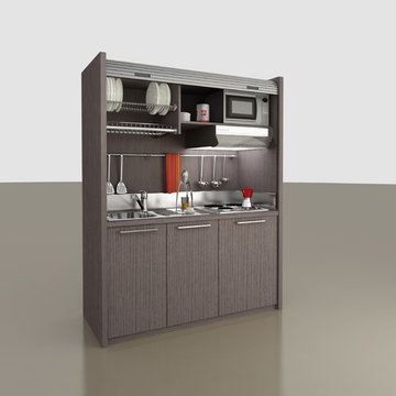 MiniKitchens K108 Kitchenette in Greyed Oak