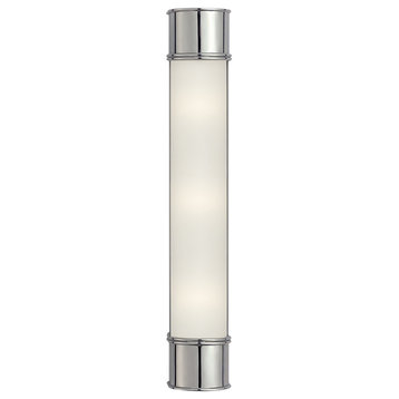 Oxford 24" Bath Sconce in Chrome with Frosted Glass