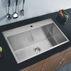 33" X 22" Zero Radius Single Bowl Stainless Steel Drop In Kitchen Sink