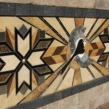 Tile and stone outdoor art