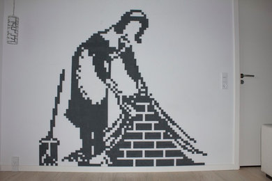 Banksy, rengøringsdame (1600 tiles)