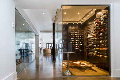 Wine cellar - mid-sized modern wine cellar idea in Phoenix