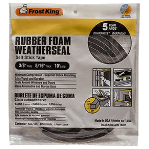 Frost King R734WH Sponge Rubber Foam Tape 7/16-inch White for sale online