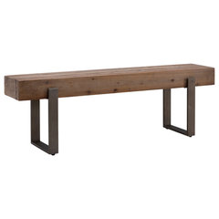 Linon Isabelle Linen Tufted Bench, Multiple Sizes And Colors