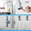 Aurora Single Handle Pull Down Kitchen Faucet, Chrome, W/O Soap Dispenser