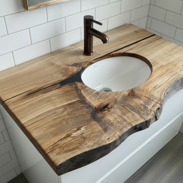 Customizable Live Edge Maple Vanity Tops, Made-To-Order