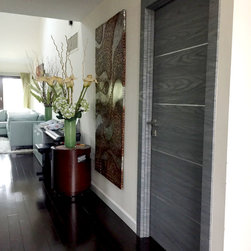 Private Residence - Unica Gray Oak & Optima 4H Blue Shadow - Interior Doors