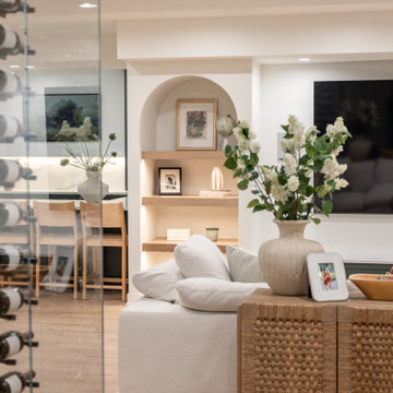 Luxury Basement Remodel with Custom Bar, Wine Display & Wellness Retreat