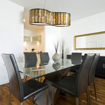 Varaluz Affinity 4-Light Linear Pendant in Dining Room