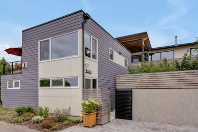 Example of a minimalist exterior home design in Seattle