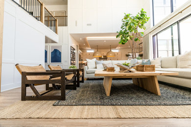 Example of a minimalist living room design in Orange County