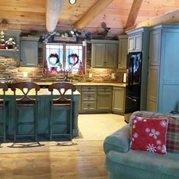 Log Cabin - Kitchen / Living Area
