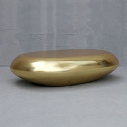 River Stone Center Table Gold 160cm x 75cm x 30cm - Decorative Objects And Figurines