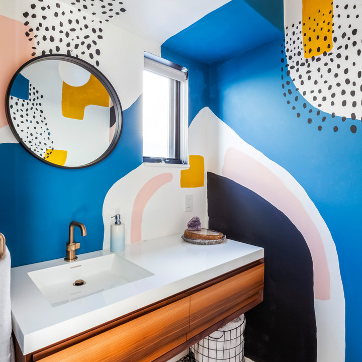 75 Wallpaper Ceiling Powder Room - July, 2026