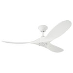 Monte Carlo - Monte Carlo Maverick II 52" Ceiling Fan 3MAVR52RZW - 52" Ceiling Fan from Maverick II collection in Matte White finish. No bulbs included. With a sleek modern silhouette, a DC motor and super energy-efficiency, the 52" Maverick II ceiling fan from Monte Carlo features softly rounded blades and elegantly simple housing. Maverick has a 52-inch blade sweep and a 3-blade design that delivers a distinct profile and incredible airflow for living rooms, great rooms or outdoor covered areas. It includes a hand-held remote with six speeds and reverse, and is available in six distinct finish options: Brushed Steel housing with Dark Walnut blades, Brushed Steel housing with Koa blades, Matte Black housing with Dark Walnut Blades, Aged Pewter housing with Light Grey Weathered Oak blades, Matte Black housing with Matte Black blades and Matte White housing with Matte White blades. All versions feature beautiful hand-carved, balsa wood blades. ENERGY STAR qualified. Maverick fans are damp-rated, and may be used indoors and in covered outdoor spaces. No UL Availability at this time.