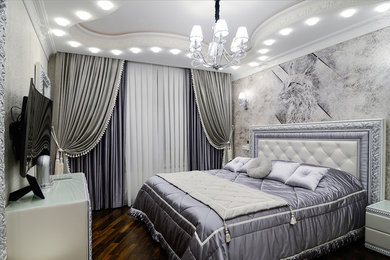 This is an example of a traditional bedroom in Saint Petersburg.