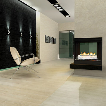 Contemporary Loft with Multi-Sided See-Through Fireplace - White Mountain Hearth