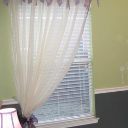 Tie tab top drapery - Nursery Decor