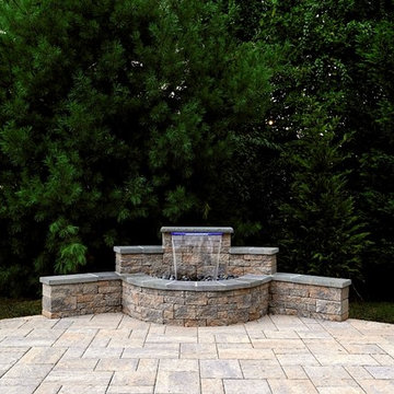 Fairfax Patio with Bar, Water Feature & Sitting Walls