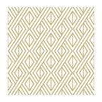 NextWall Diamond Geometric Peel and Stick NW30105 Wallpaper Gold and White