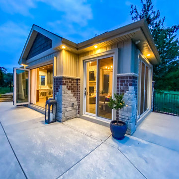 Pool House with Full Bath, Kitchen and Fireplace