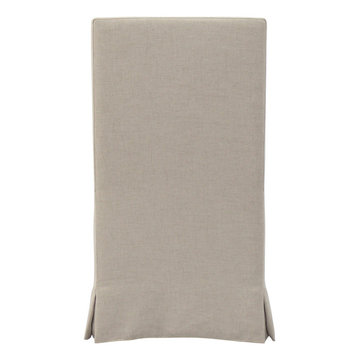 SANDSPUR BEACH DINING CHAIR WITH CASTERS - BRUSHED LINEN