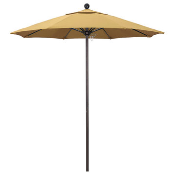 7.5' Fiberglass Umbrella Bronze, Sunbrella, Wheat