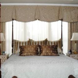 Master bedroom wall of windows - Window Treatments