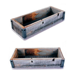 Reclaimed Barnwood Planter Box - Indoor Pots And Planters