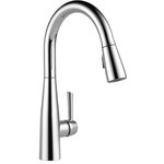 Delta - Delta Essa Single Handle Pull-Down Kitchen Faucet, Chrome, 9113-DST - Delta MagnaTite Docking uses a powerful integrated magnet to pull your faucet spray wand precisely into place and hold it there so it stays docked when not in use. Delta faucets with DIAMOND Seal Technology perform like new for life with a patented design which reduces leak points, is less hassle to install and lasts twice as long as the industry standard*. Kitchen faucets with Touch-Clean  Spray Holes  allow you to easily wipe away calcium and lime build-up with the touch of a finger. You can install with confidence, knowing that Delta faucets are backed by our Lifetime Limited Warranty.  *Industry standard is based on ASME A112.18.1 of 500,000 cycles.