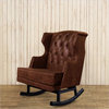Franklin & Ben Leather Empire Rocker in Leather Brown