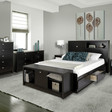 Prepac Black Series 9 Designer Bedroom Set