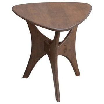 INK+IVY Blaze Mid-Century Triangle Wood Side Table, Brown, End Table