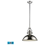 Elk Home - Chadwick 1-Light Pendant, Polished Nickel, LED Offering Up To 800 Lumens - The Chadwick Collection reflects the beauty of hand-turned craftsmanship inspired by early 20th century lighting and antiques that have surpassed the test of time. This robust collection features detailing appropriate for classic or transitional decors.