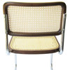 Marcel Breuer Cane Chrome Side Chair, Walnut