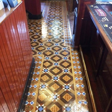 Old Victorian Tiled Floor Restored In A Hinckley Public House