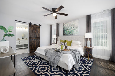 Inspiration for a transitional bedroom remodel in Charlotte