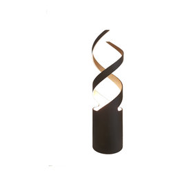 CUSTOM METAL CREATION - Black and Copper DNA Table Lamp - Lampe à Poser