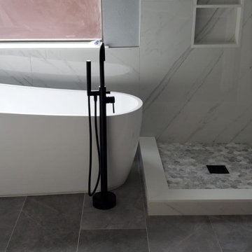 White - Full Bathroom Remodel