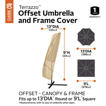 Terrazzo Offset Umbrella And Frame Cover, 56, 264, 012001, Ec