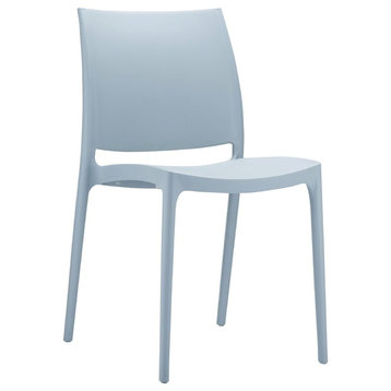 Maya Dining Chairs, Silver, Set of 2