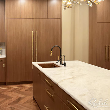 Sarasota, Florida kitchen remodel - 48", 24" and 18" Custom Copper Sinks