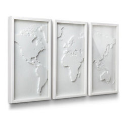 White World Map - Artwork